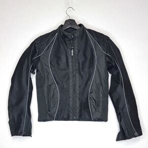 Frank Thomas Women's Fully Lined And Padded Motorcycle‎ Jacket Black Size S
